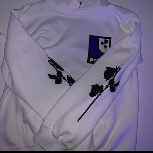 white petals hoodie